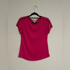 Michael Kors Pink Relaxed Cap Sleeve Blouse